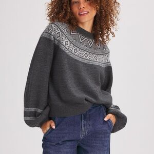 Basin + Range Geo Fair Isle Crewneck Patterned Sweater